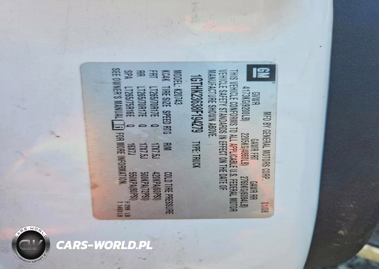 2008 GMC Sierra K2500 Heavy Duty VIN:1GTHK23638F194279 - 12