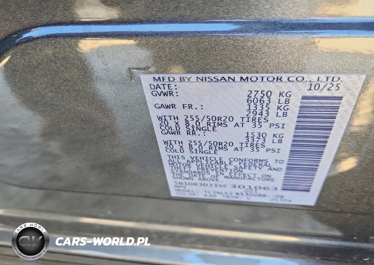 2025 Nissan Pathfinder Platinum VIN:5N1DR3DJ3SC301063 - 13