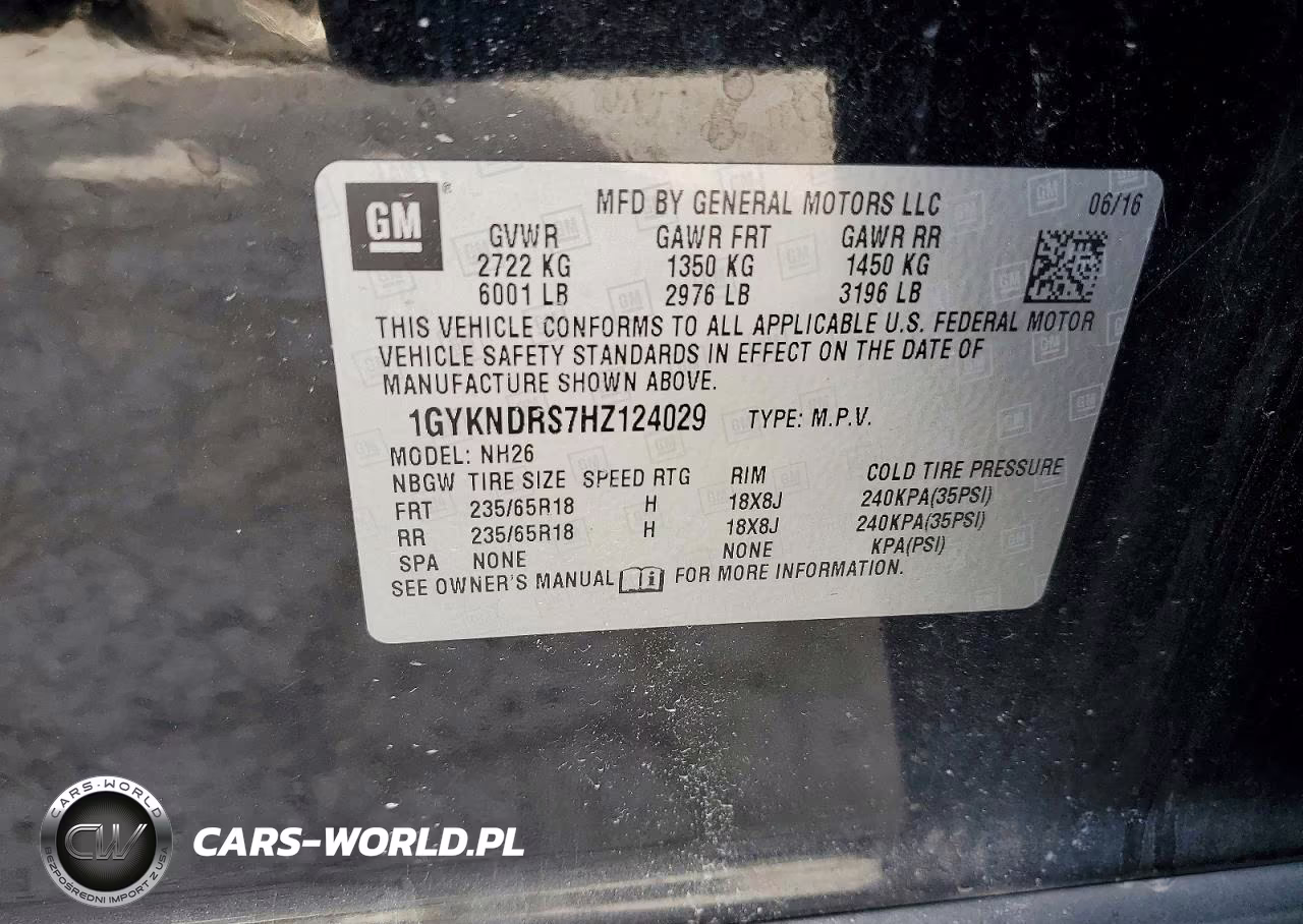 2017 Cadillac Xt5 Luxury VIN:1GYKNDRS7HZ124029 - 13