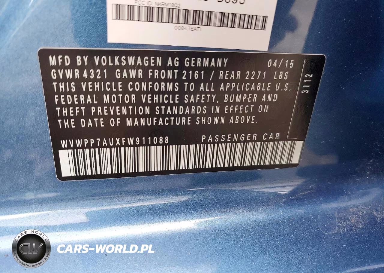 2015 Volkswagen E-Golf Sel Premium VIN:WVWPP7AUXFW911088 - 13