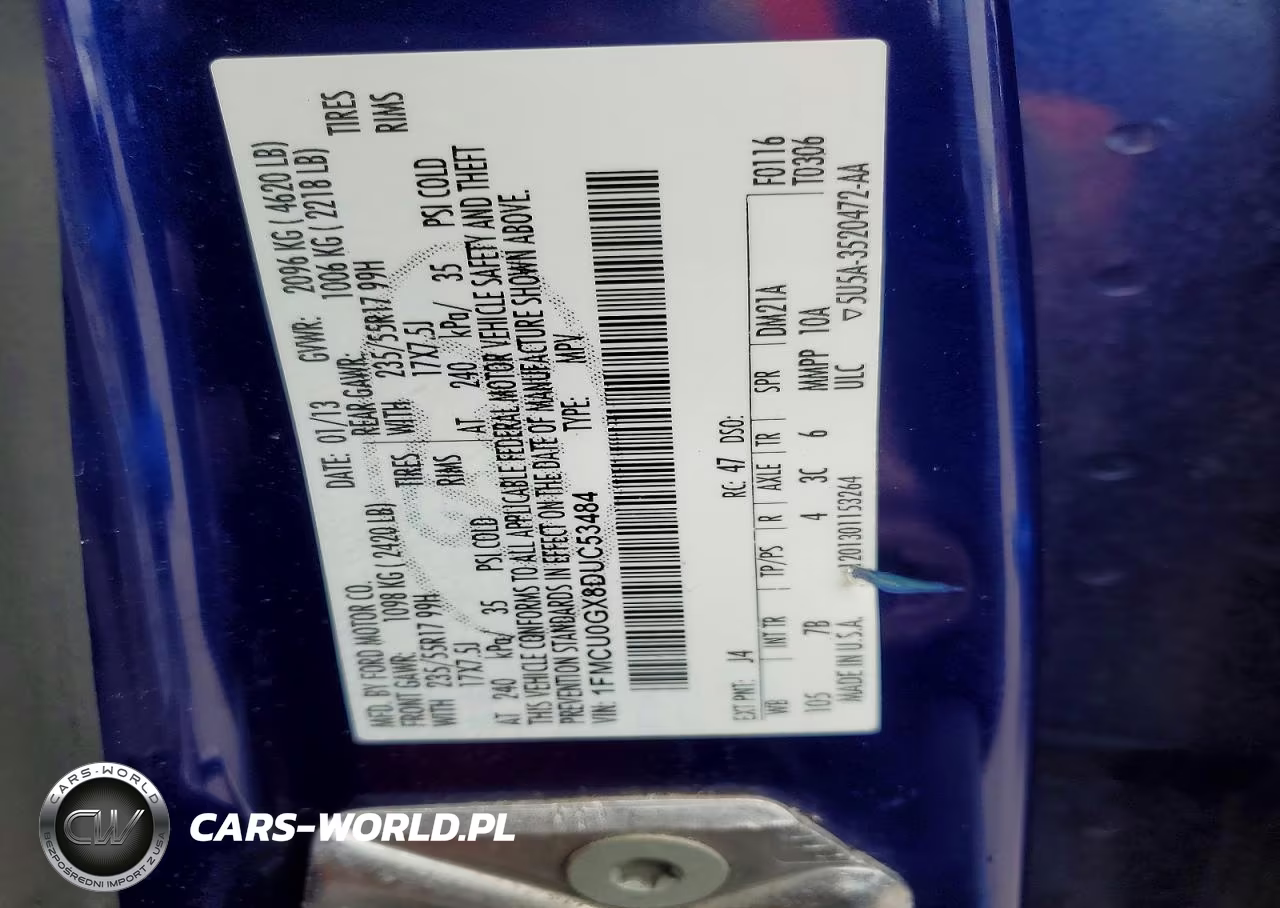 2013 Ford Escape Se VIN:1FMCU0GX8DUC53484 - 12