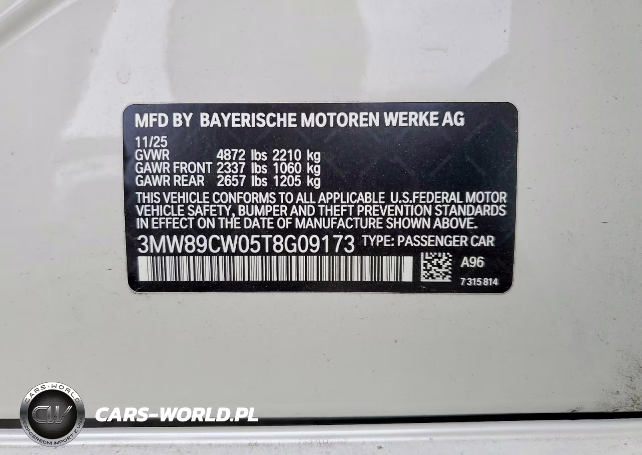 2026 BMW 330Xi VIN:3MW89CW05T8G09173 - 12