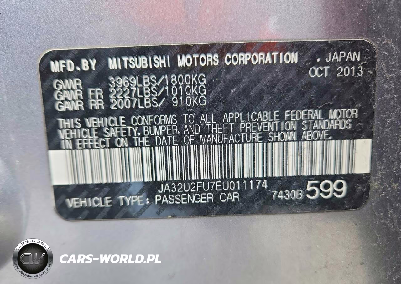 2014 Mitsubishi Lancer VIN:JA32U2FU7EU011174 - 12