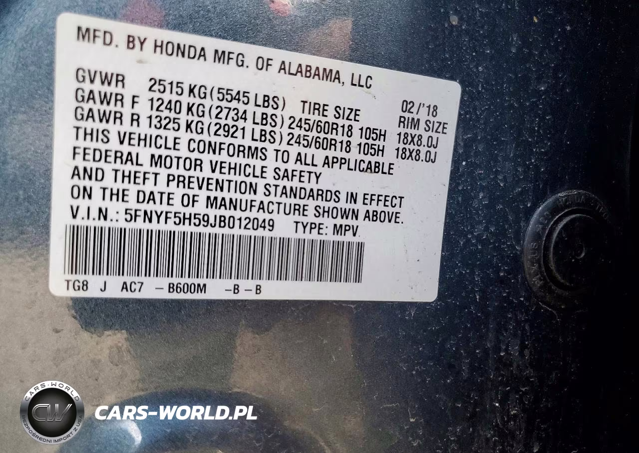 2018 Honda Pilot Exl VIN:5FNYF5H59JB012049 - 13
