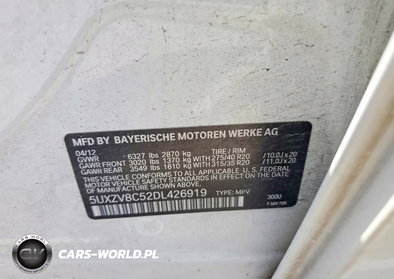 2013 BMW X5 xDrive50I VIN:5UXZV8C52DL426919 - 12