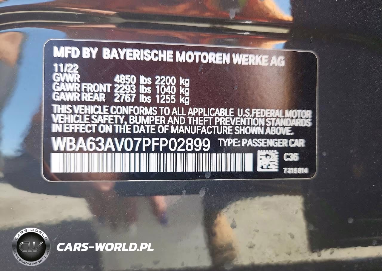 2023 BMW 430I Gran Coupe VIN:WBA63AV07PFP02899 - 12