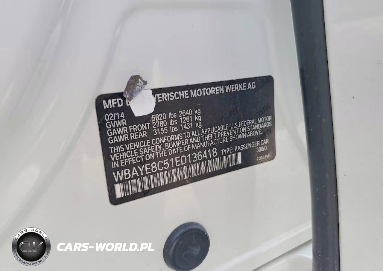2014 BMW 750 Li VIN:WBAYE8C51ED136418 - 12