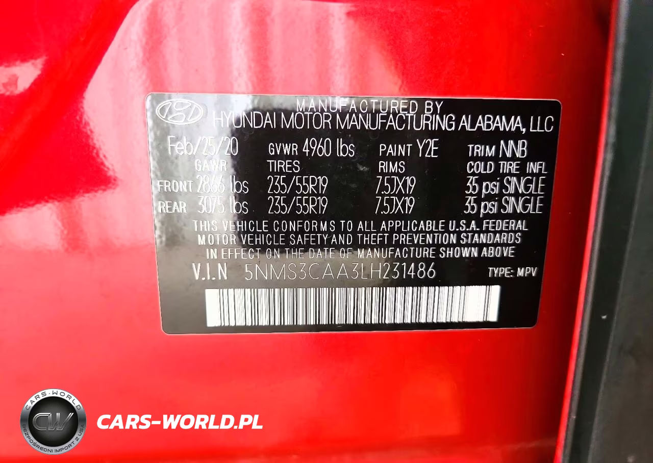 2020 Hyundai Santa Fe Sel 2.0T VIN:5NMS3CAA3LH231486 - 13