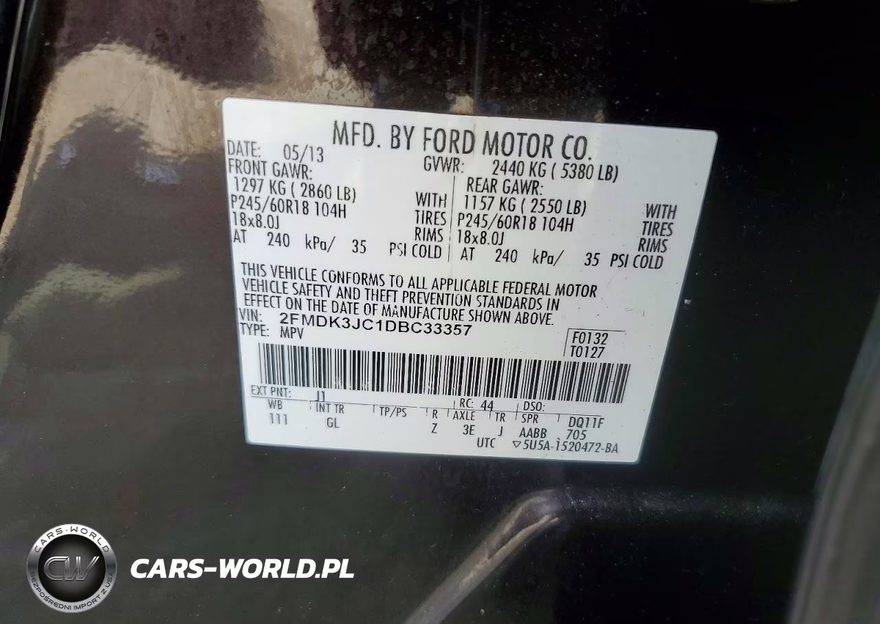 2013 Ford Edge Sel VIN:2FMDK3JC1DBC33357 - 13