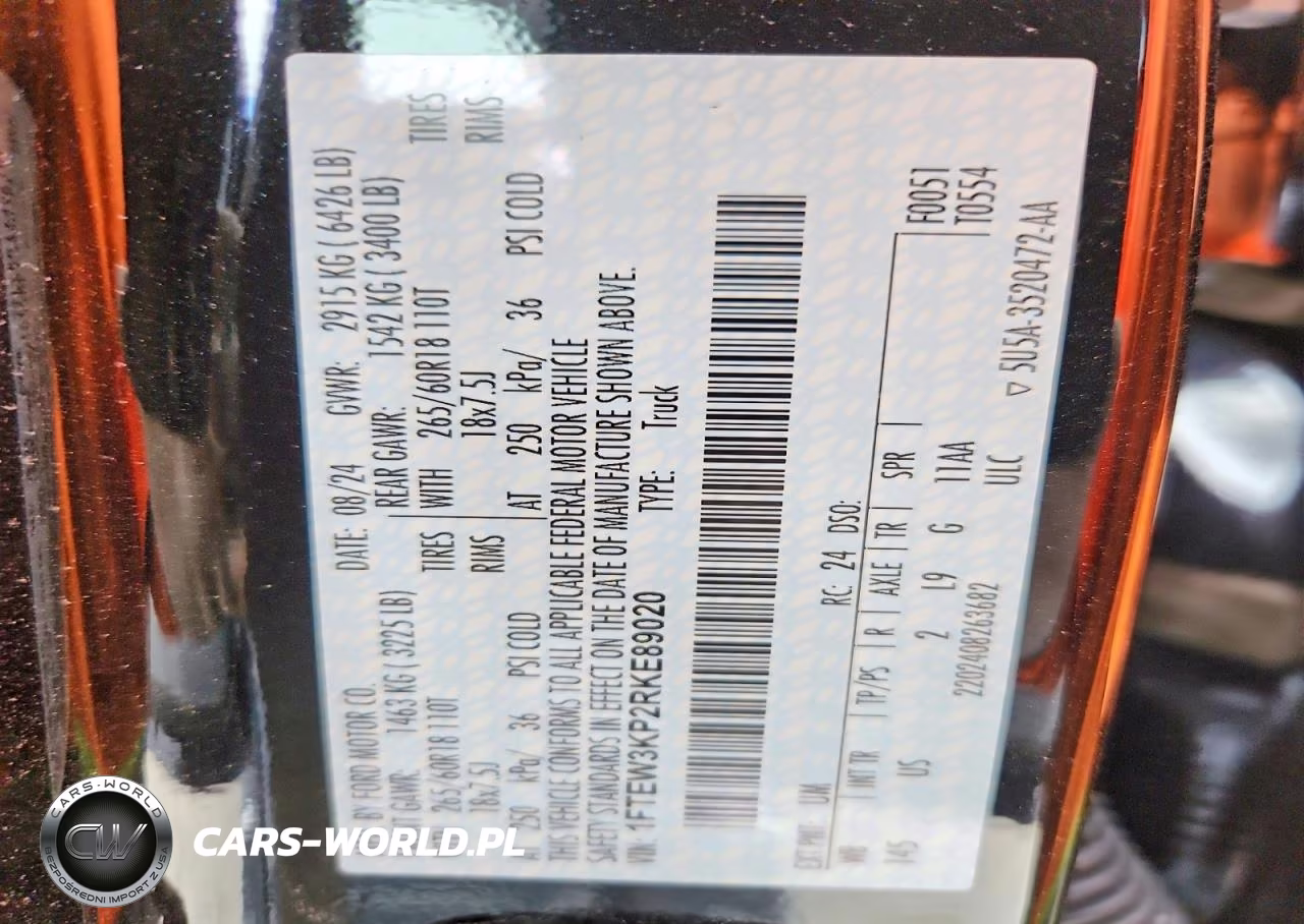 2024 Ford F150 Xlt VIN:1FTEW3KP2RKE89020 - 12