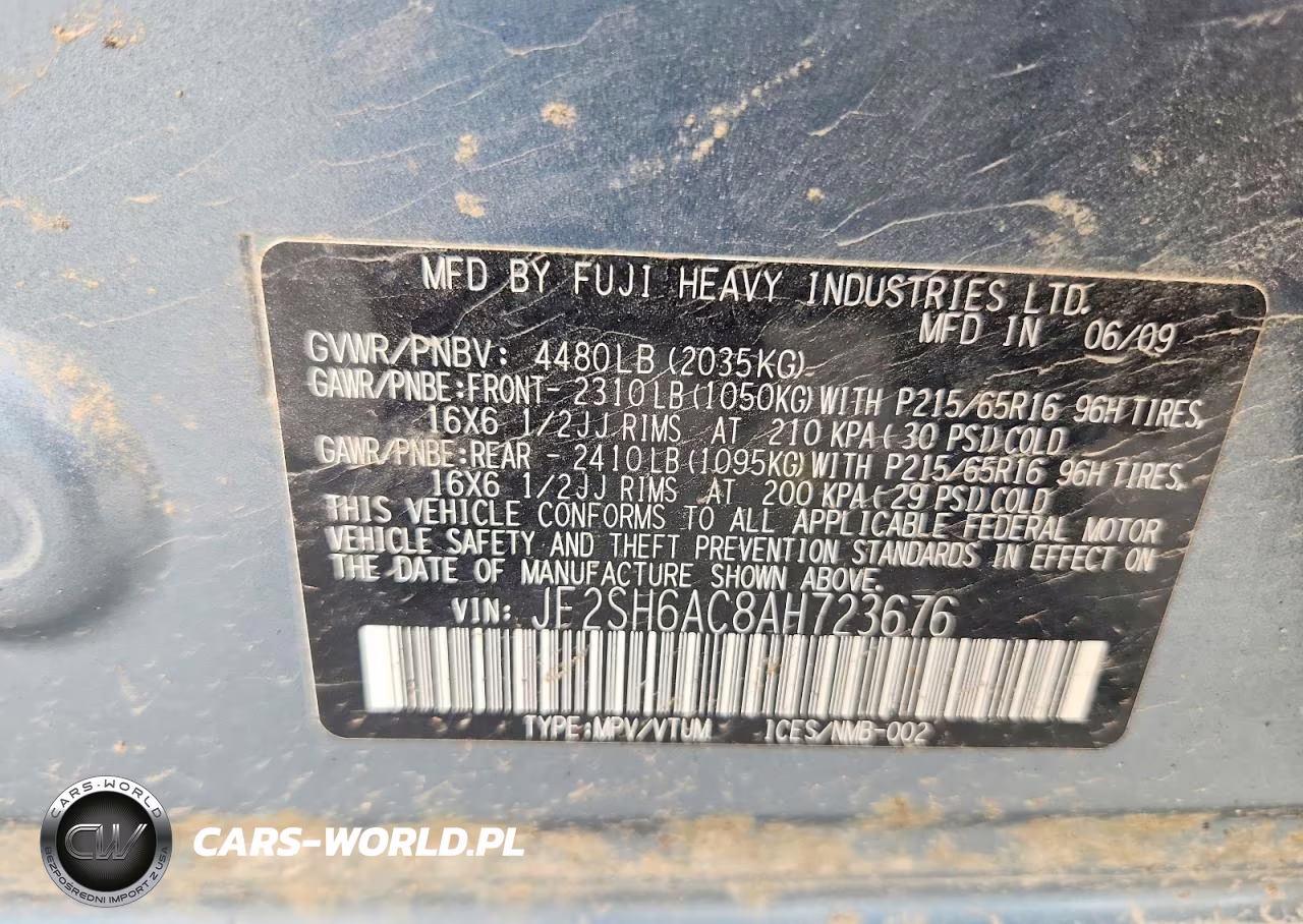 2010 Subaru Forester 2.5X VIN:JF2SH6AC8AH723676 - 13