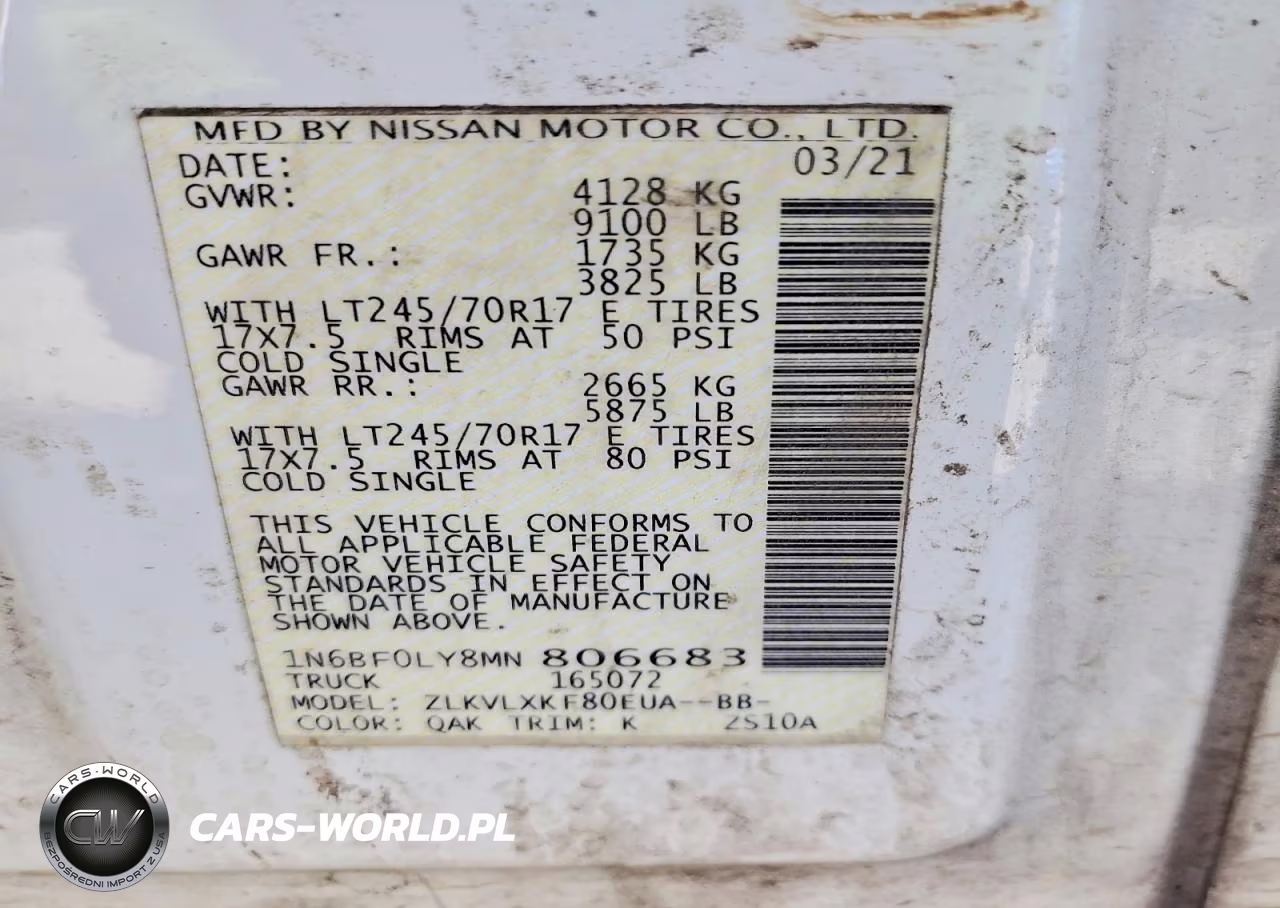 2021 Niss Nv Cargo 250 VIN:1N6BF0LY8MN806683 - 14