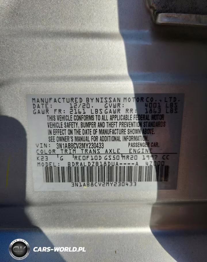 2021 Nissan Sentra Sv VIN:3N1AB8CV2MY230433 - 12