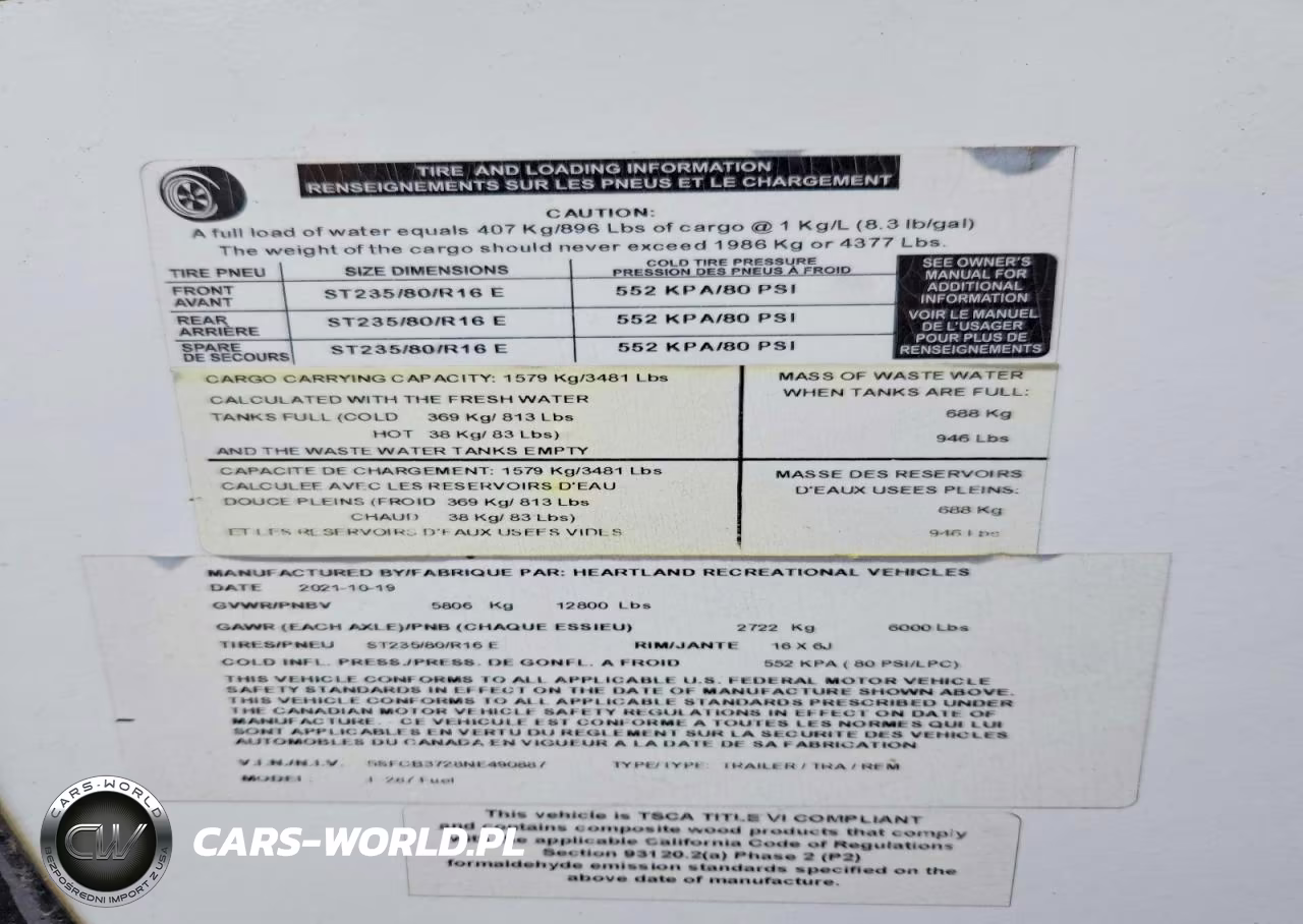 2022 Heartland Fuel Camper VIN:5SFCB3728NE490887 - 10