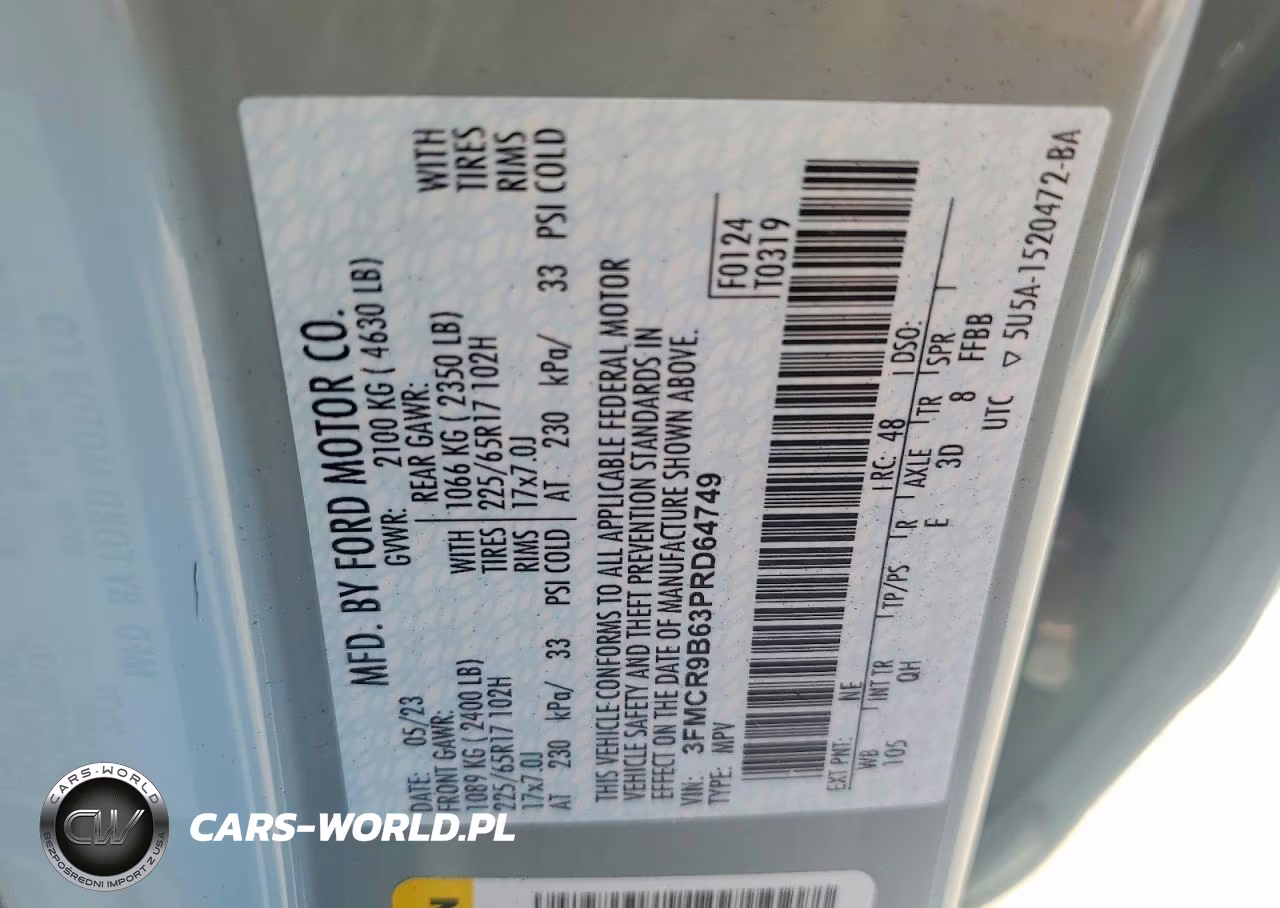 2023 Ford Bronco Sport Big Bend VIN:3FMCR9B63PRD64749 - 12