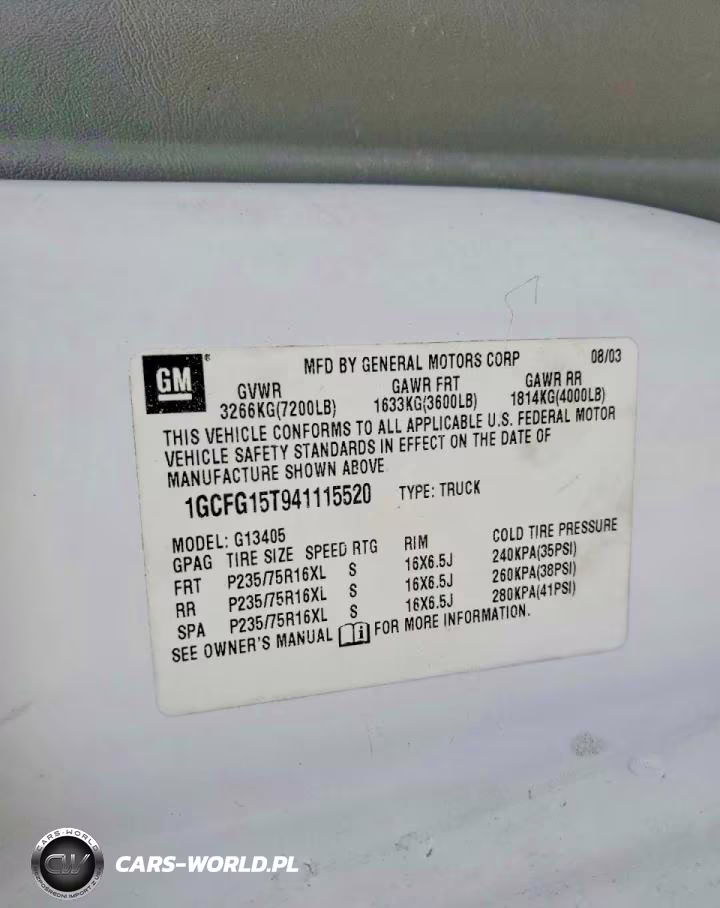 2004 Chevrolet Express G1500 Delivery Van VIN:1GCFG15T941115520 - 13