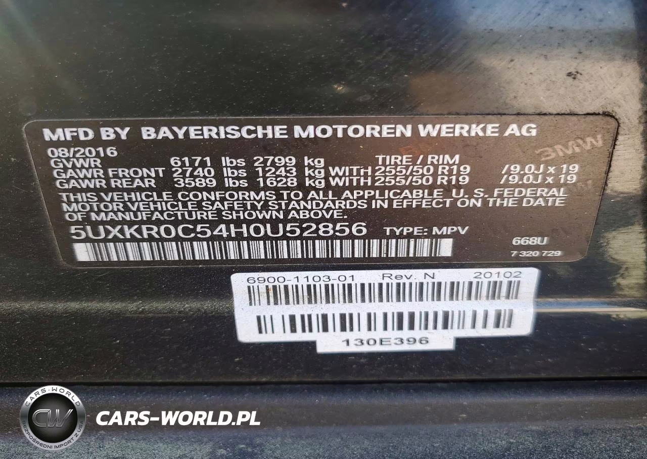 2017 BMW X5 xDrive35I VIN:5UXKR0C54H0U52856 - 14