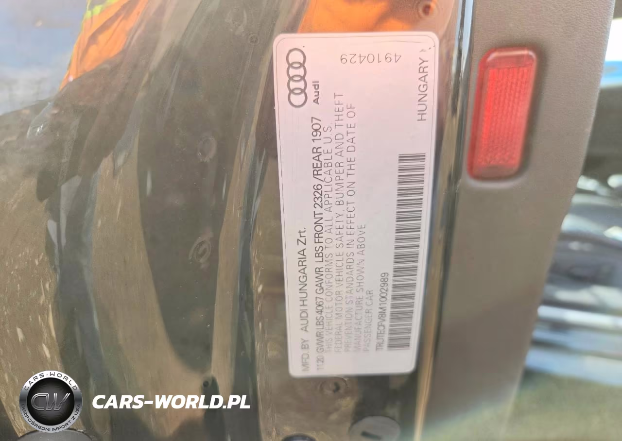 2021 Audi Tt VIN:TRUTECFV8M1002989 - 13