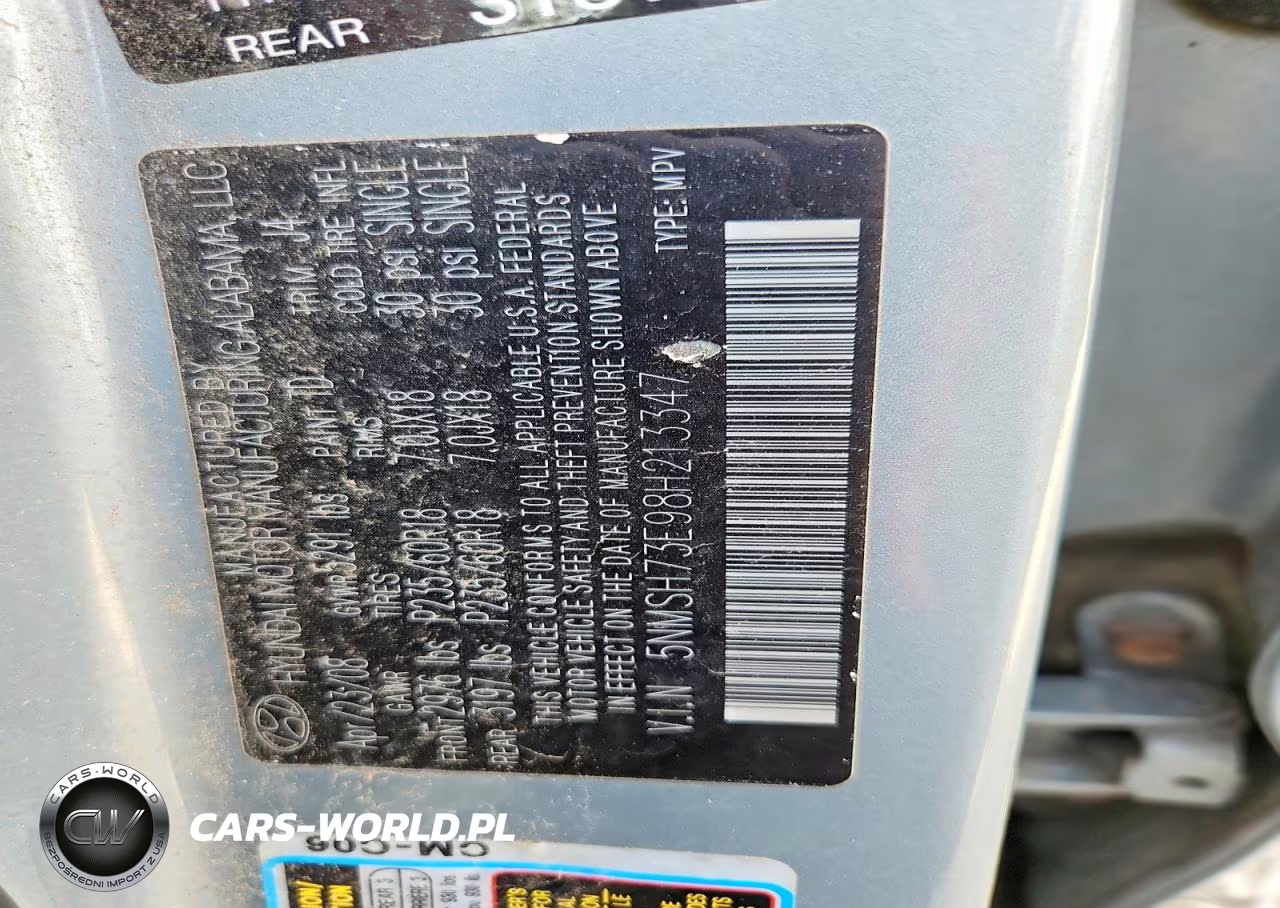 2008 Hyundai Santa Fe Se VIN:5NMSH73E98H213347 - 13