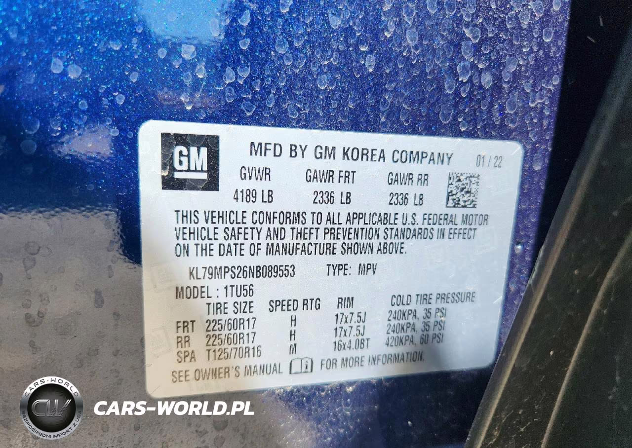 2022 Chevrolet Trailblazer Lt VIN:KL79MPS26NB089553 - 12