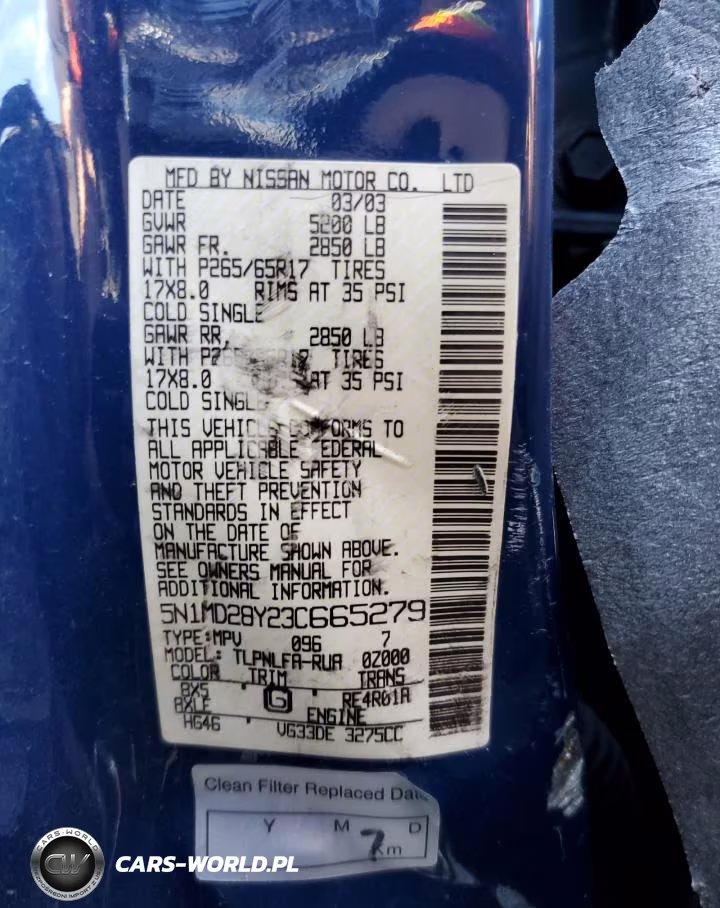 NISSAN XTERRA SE VIN:5N1MD28Y23C665279 - 13