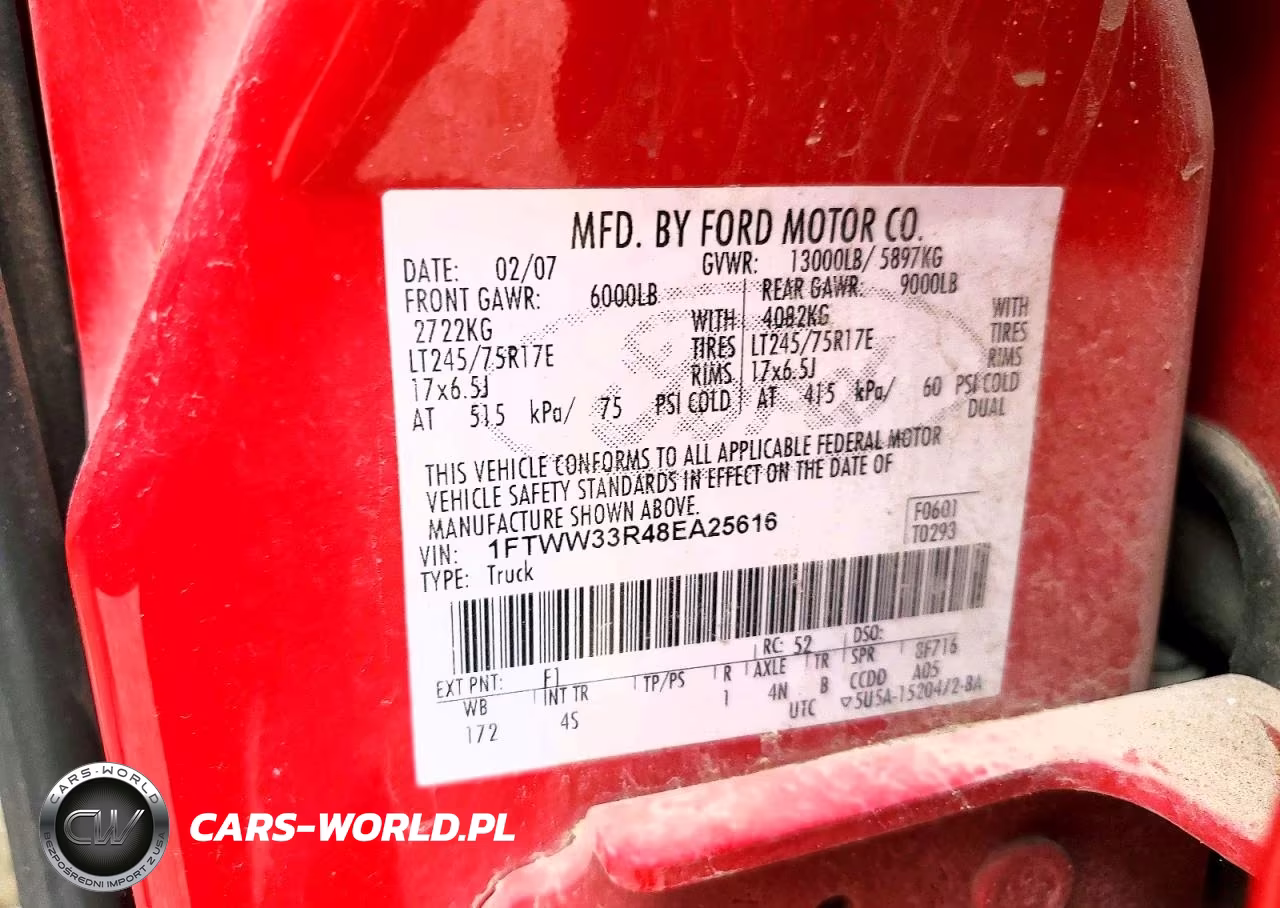 2008 Ford F350 Super Duty VIN:1FTWW33R48EA25616 - 12