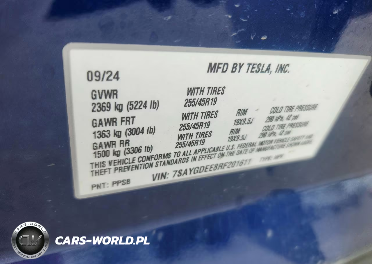 2024 Tesla Model Y VIN:7SAYGDEE8RF201611 - 12