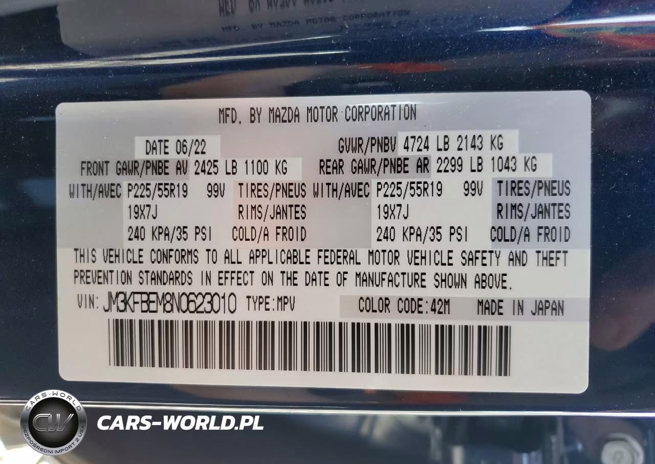 2022 Mazda Cx-5 Premium Plus VIN:JM3KFBEM8N0623010 - 14
