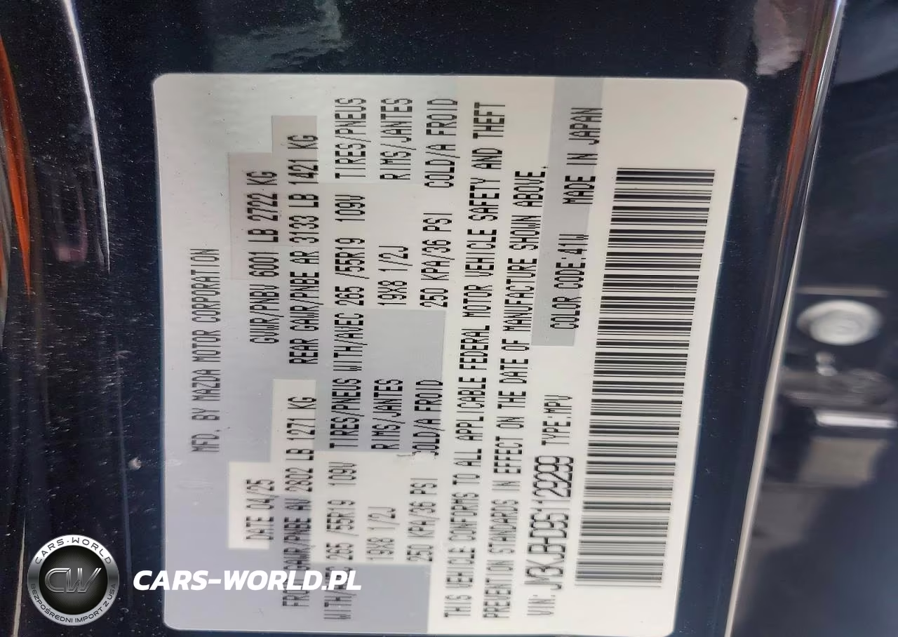 2025 Mazda Cx-70 Preferred VIN:JM3KJBHD9S1129299 - 14