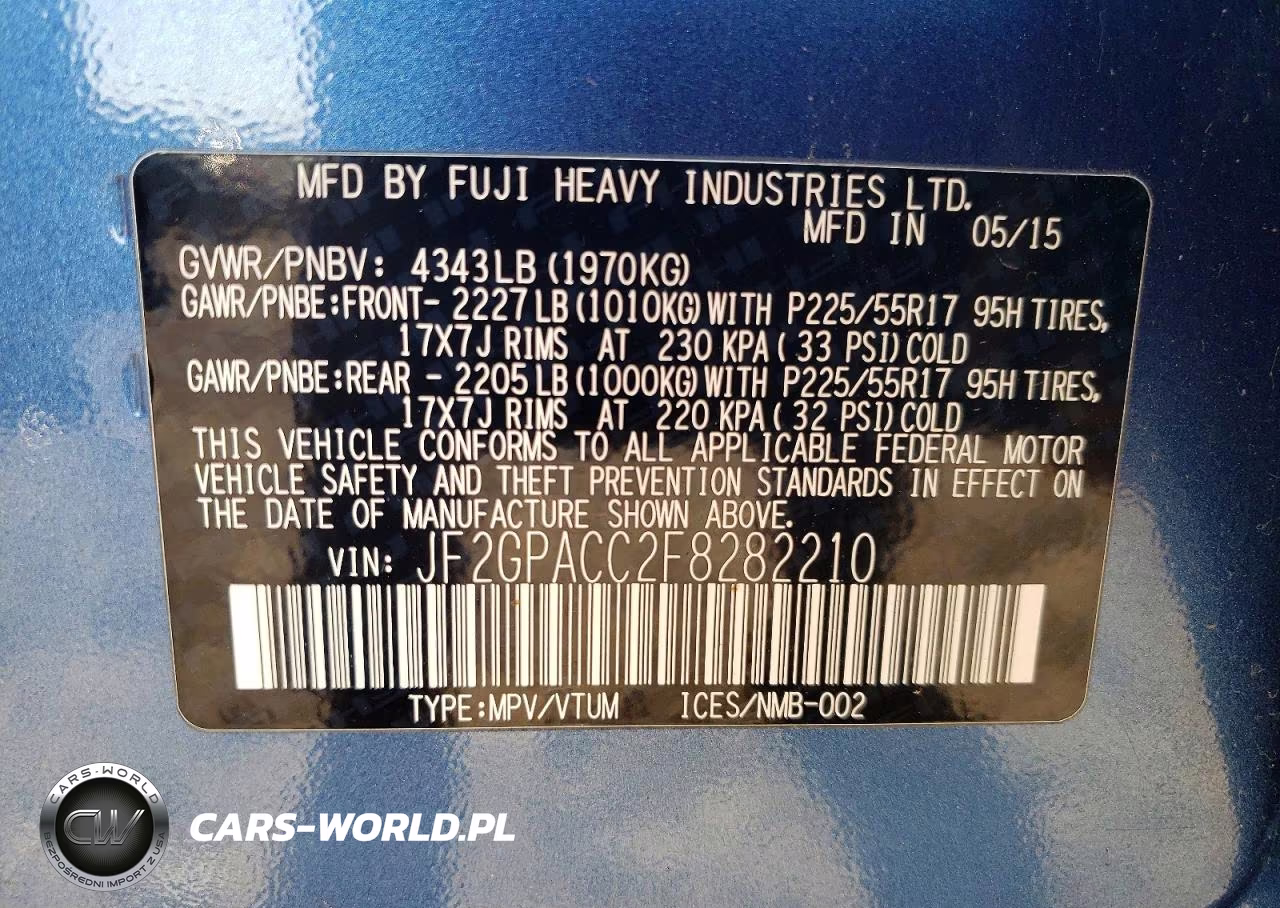 2015 Subaru Xv Crosstrek 2.0 Premium VIN:JF2GPACC2F8282210 - 13