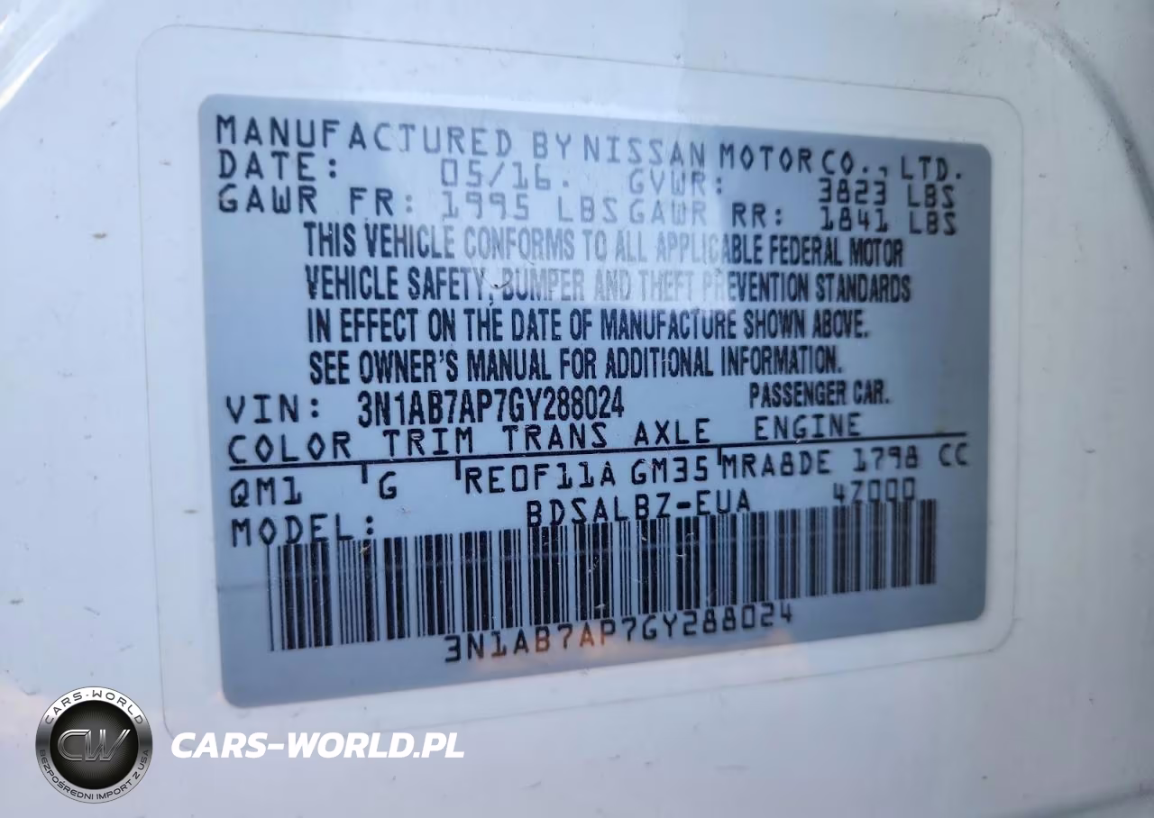 2016 Nissan Sentra S VIN:3N1AB7AP7GY288024 - 13