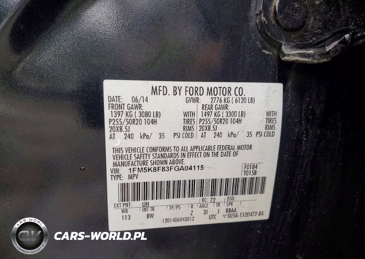 2015 Ford Explorer Limited VIN:1FM5K8F83FGA04115 - 13