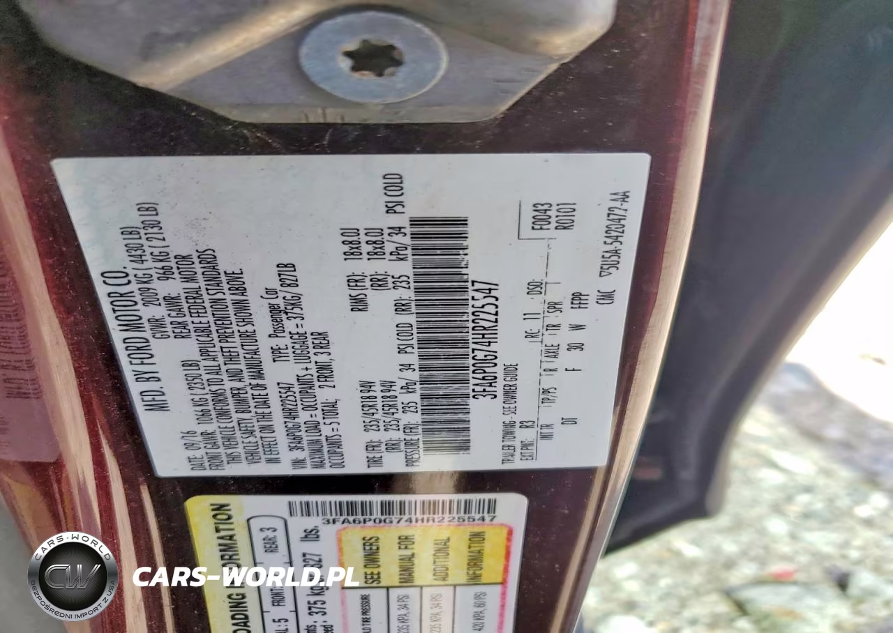 2017 Ford Fusion S VIN:3FA6P0G74HR225547 - 12