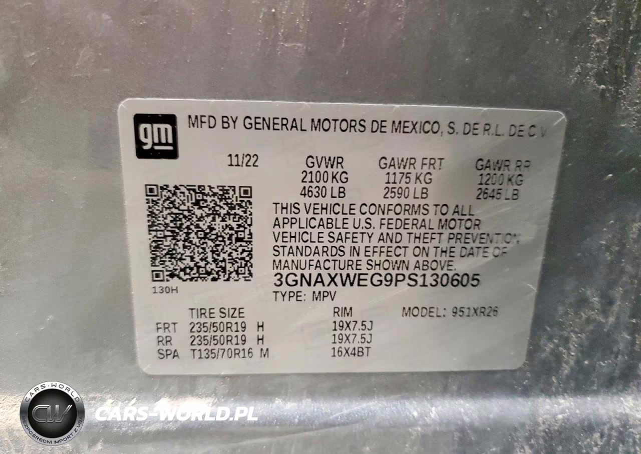 2023 Chevrolet Equinox Rs VIN:3GNAXWEG9PS130605 - 13