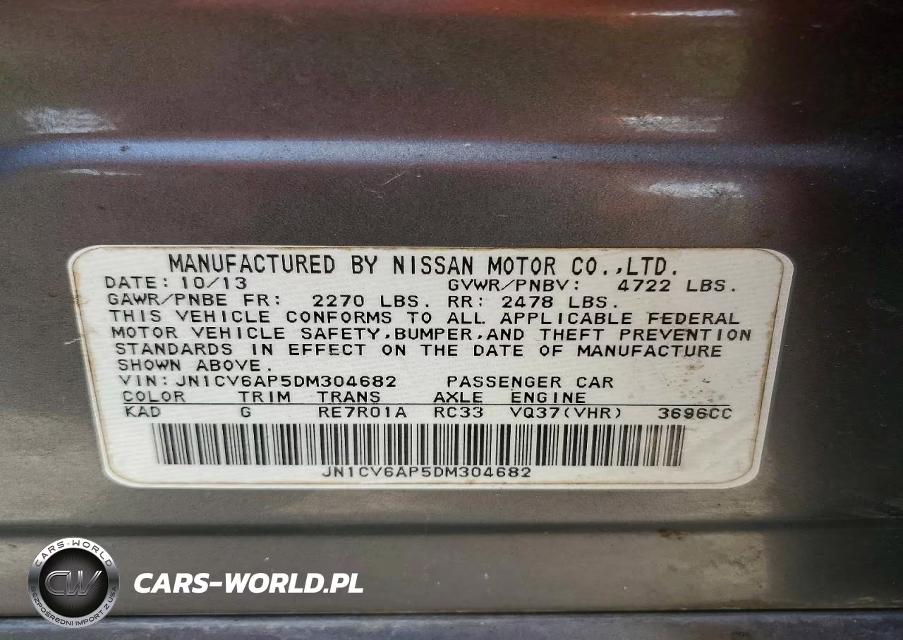 2013 Infiniti G37 Sedan Journey VIN:JN1CV6AP5DM304682 - 12