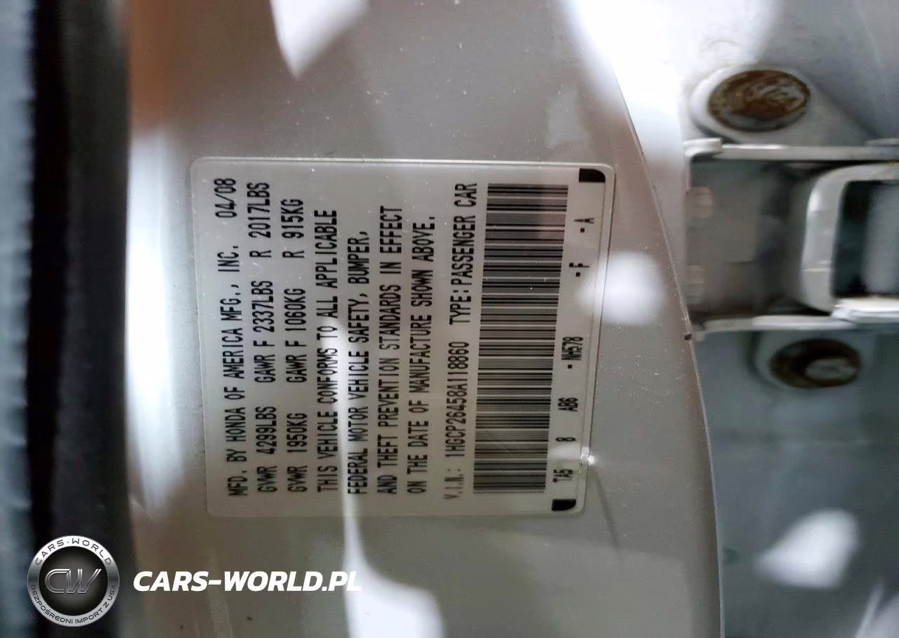 2008 Honda Accord Lxp VIN:1HGCP26458A118860 - 12