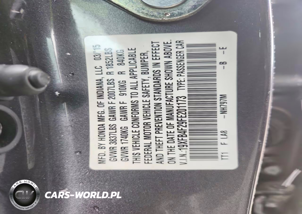 2015 Honda Civic Hybrid VIN:19XFB4F29FE201173 - 12