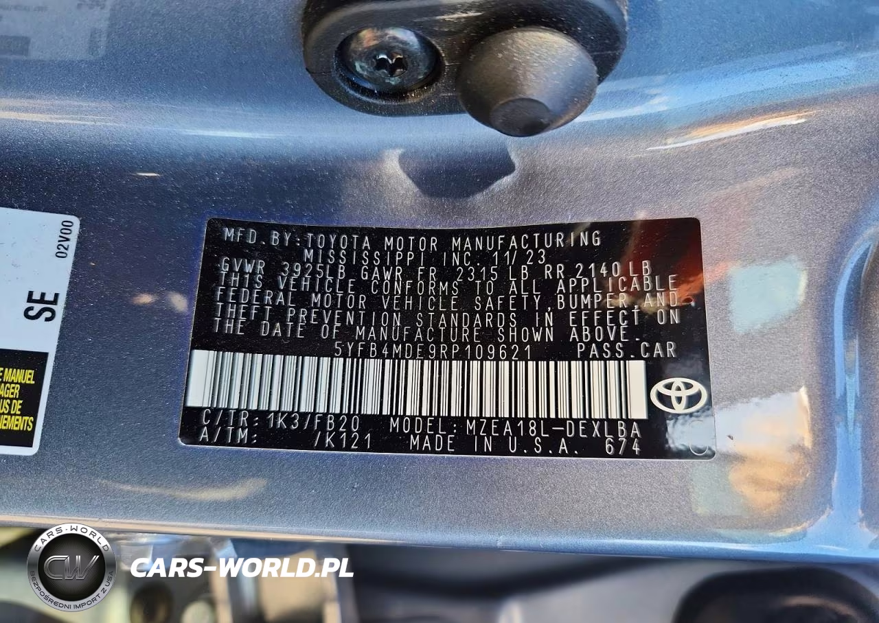 2024 Toyota Corolla VIN:5YFB4MDE9RP109621 - 13