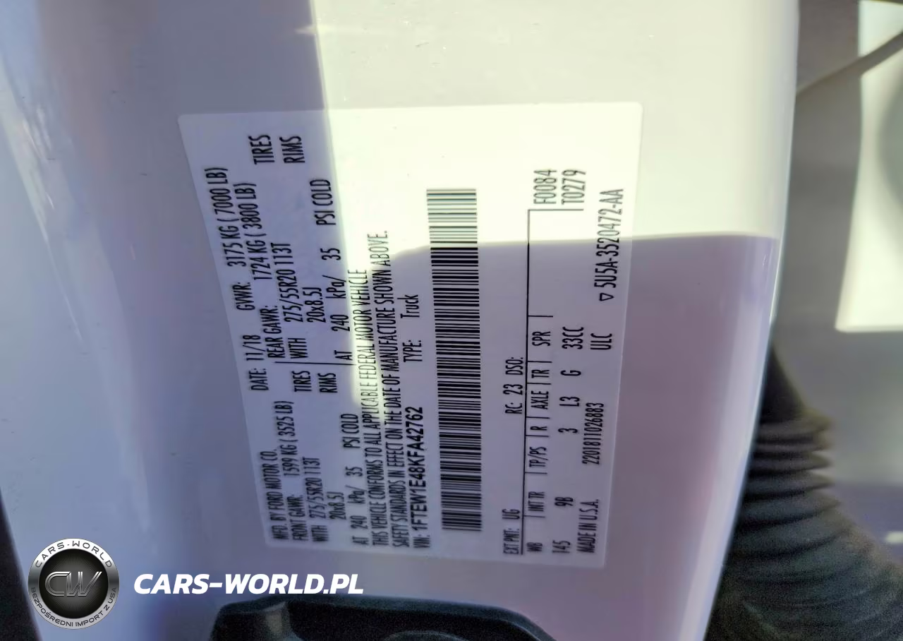 2019 Ford F150 Supercrew VIN:1FTEW1E48KFA42762 - 13