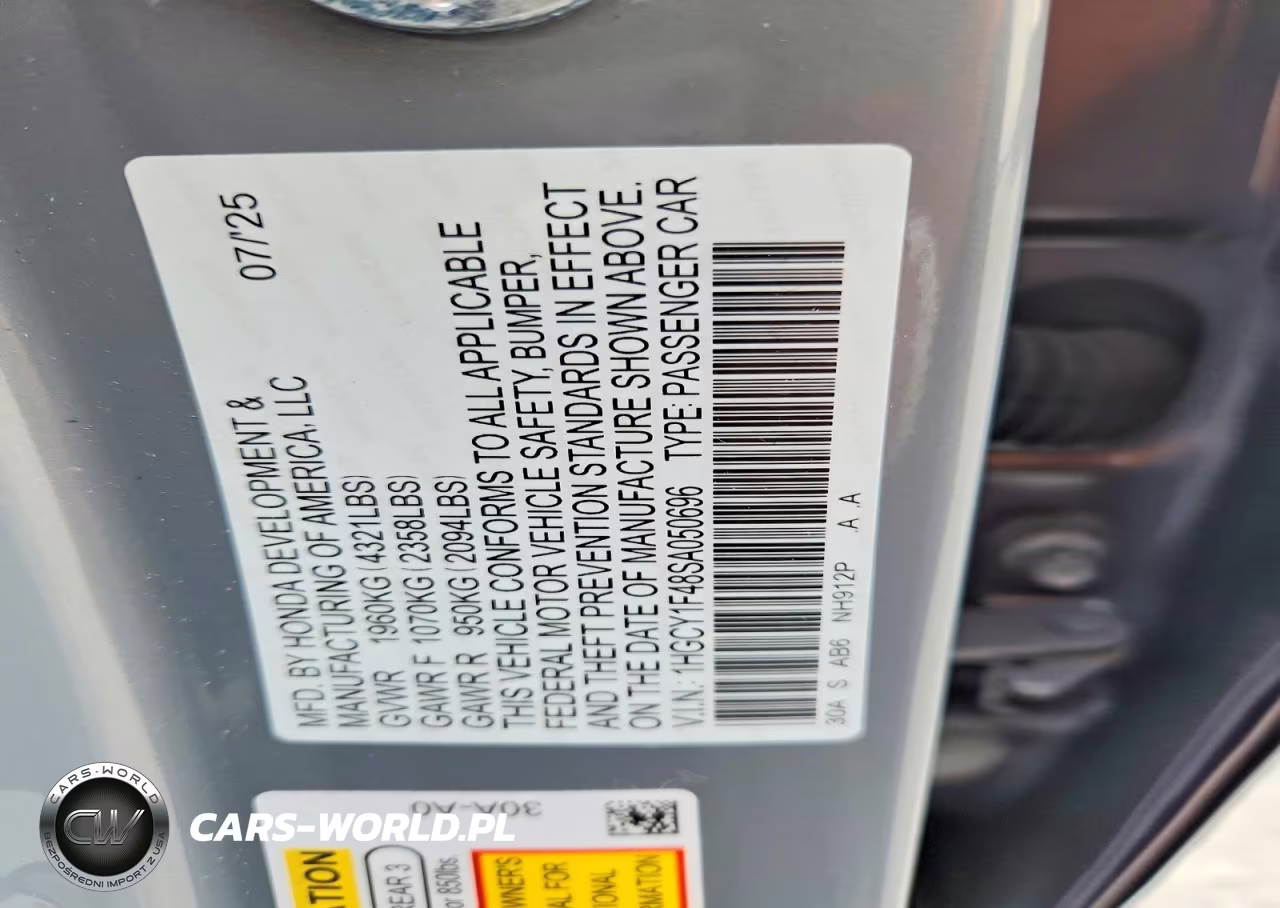 2025 Honda Accord Se VIN:1HGCY1F48SA050696 - 13