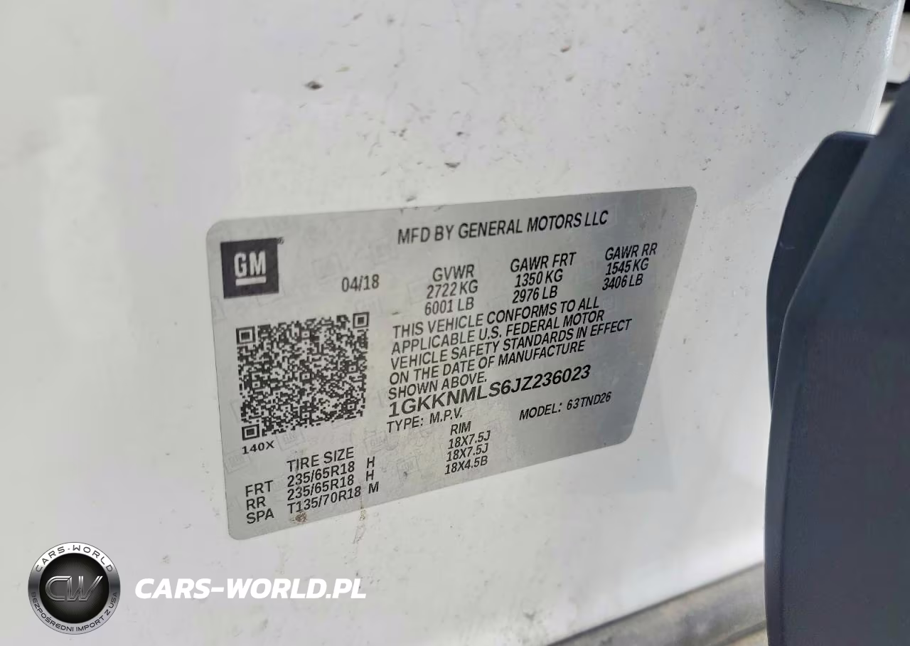 2018 GMC Acadia Slt-1 VIN:1GKKNMLS6JZ236023 - 13