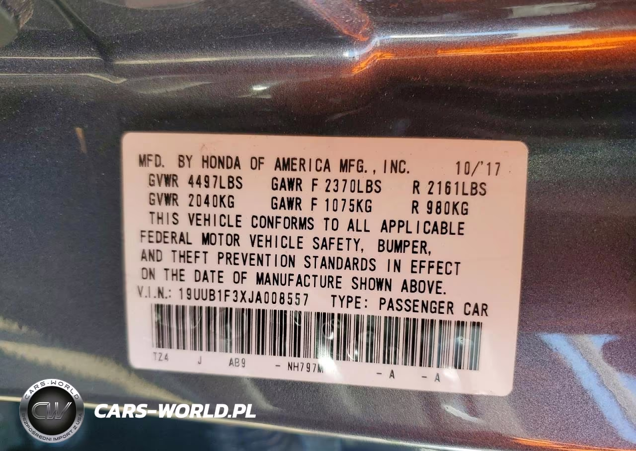 2018 Acura Tlx VIN:19UUB1F3XJA008557 - 13