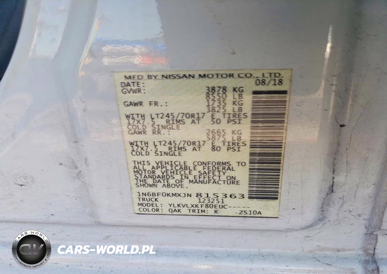 2018 Nissan Nv 1500 Sv VIN:1N6BF0KMXJN815363 - 12