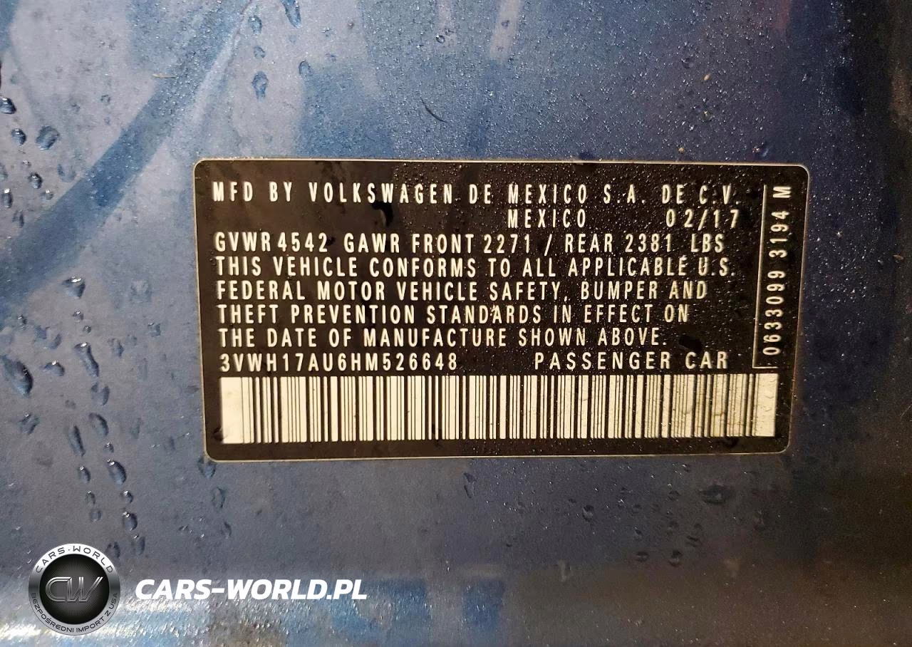 2017 Volkswagen Golf Alltrack S VIN:3VWH17AU6HM526648 - 13