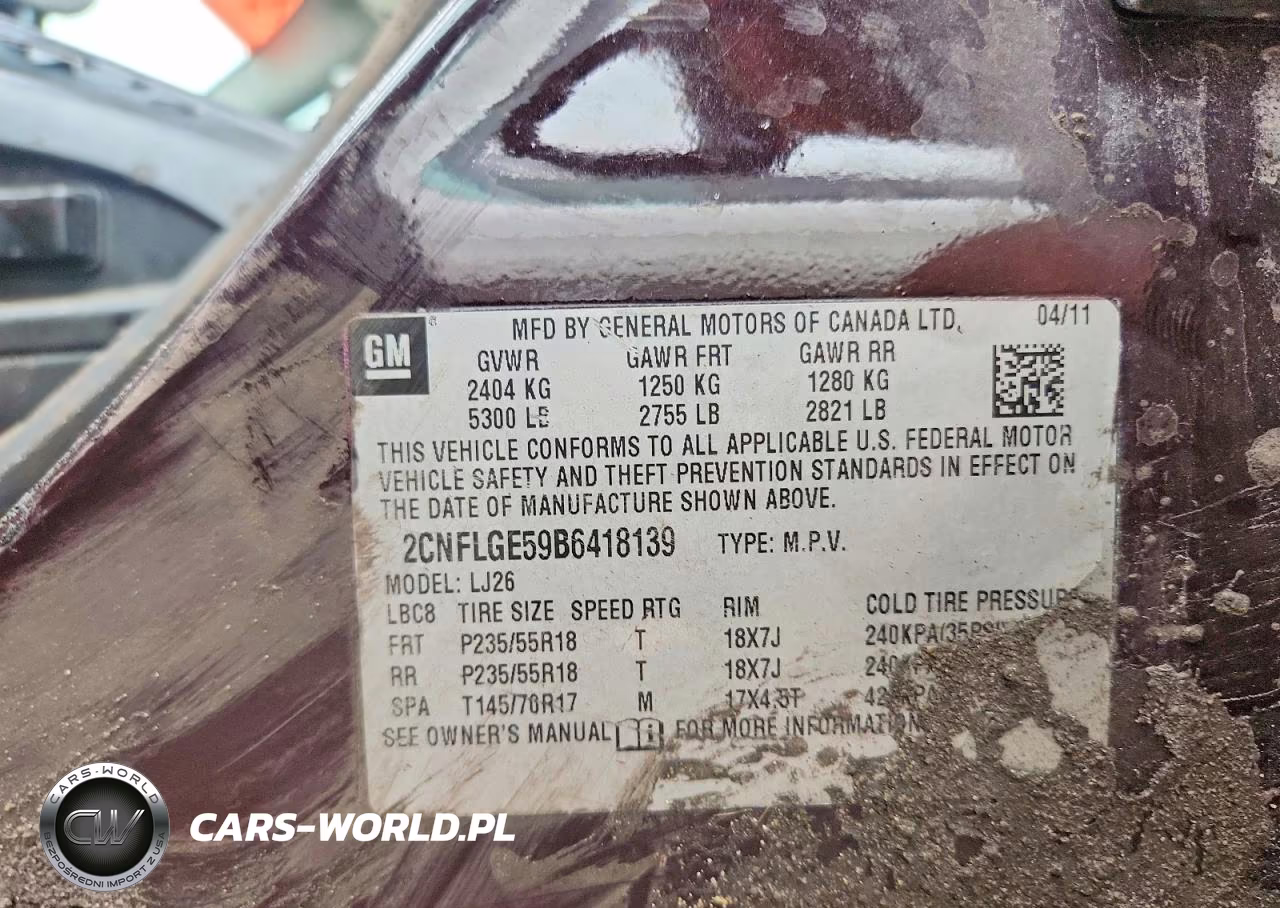 2011 Chevrolet Equinox Ltz VIN:2CNFLGE59B6418139 - 12