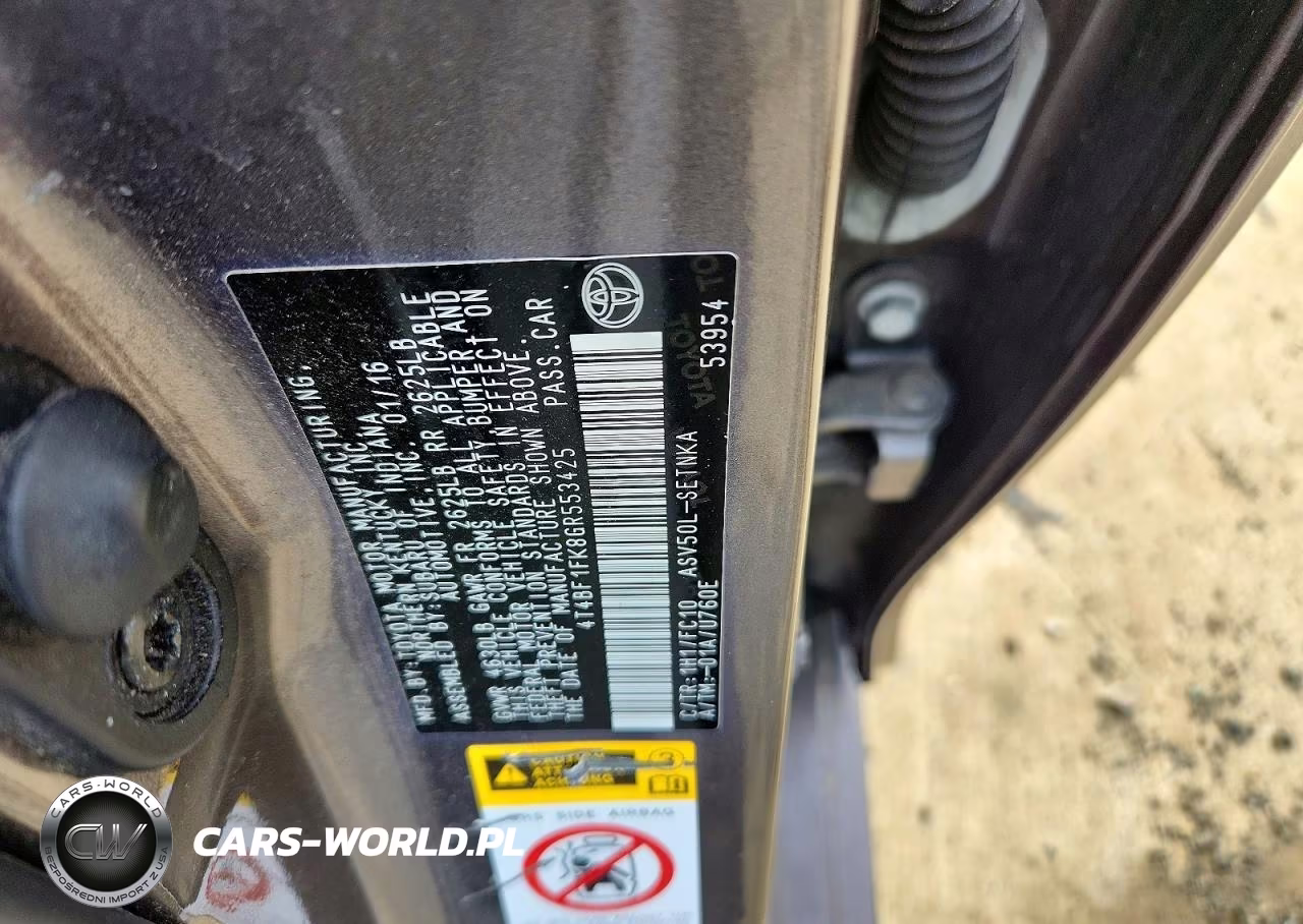 2016 Toyota Camry Le VIN:4T4BF1FK8GR553425 - 12