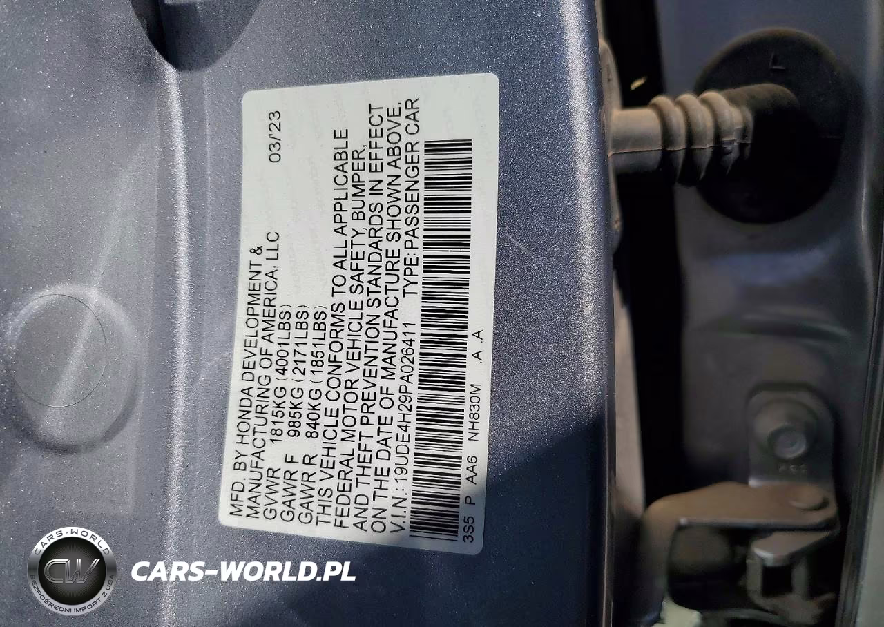 2023 Acura Integra VIN:19UDE4H29PA026411 - 12
