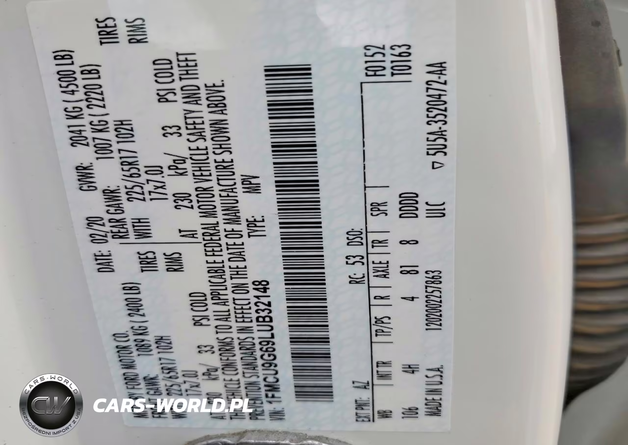 2020 Ford Escape Se VIN:1FMCU9G69LUB32148 - 13