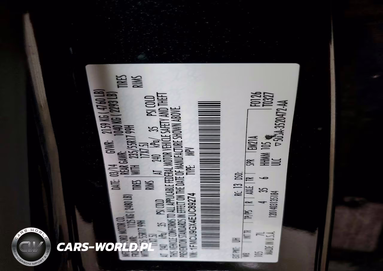 2014 Ford Escape Se VIN:1FMCU9GX4EUC89274 - 12