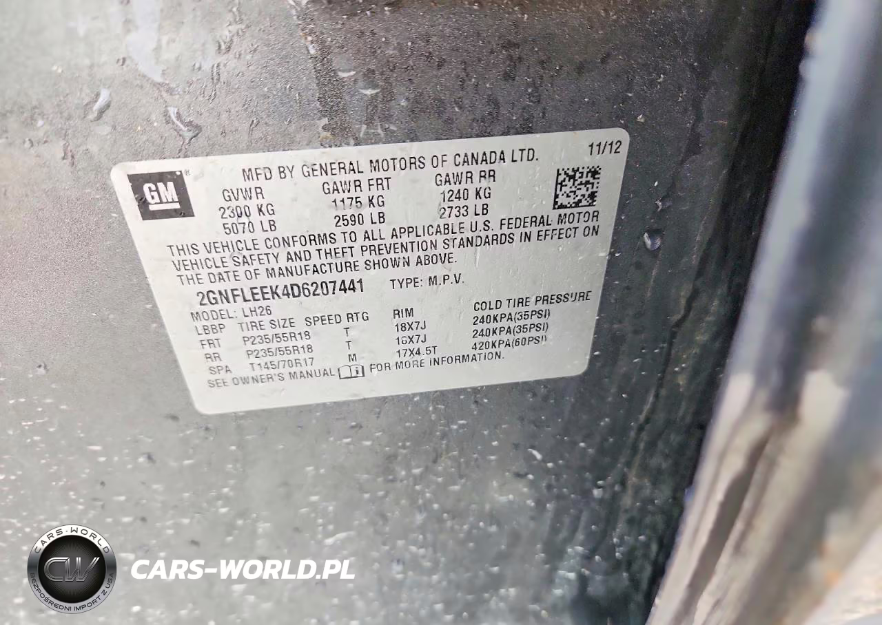 2013 Chevrolet Equinox Lt VIN:2GNFLEEK4D6207441 - 13